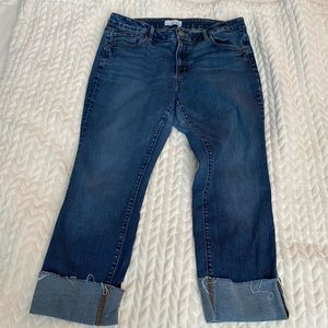 Loft cuffed cropped jeans